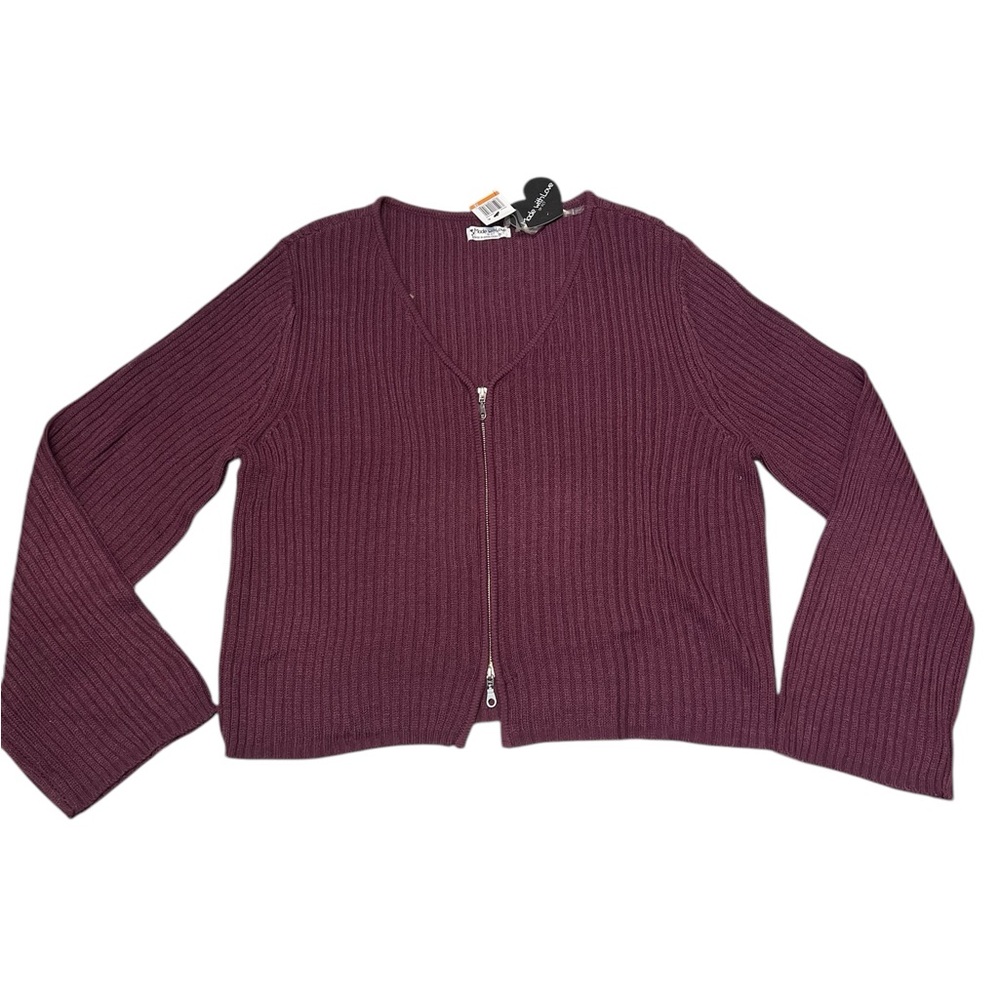 Made With Love - Ribbed Zip Up Cardigan - Women’s Sz. 3X